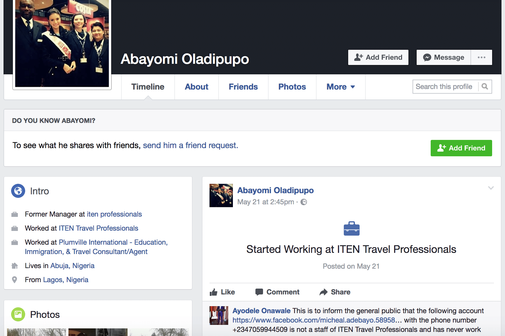 is it legal to make a fake facebook profile